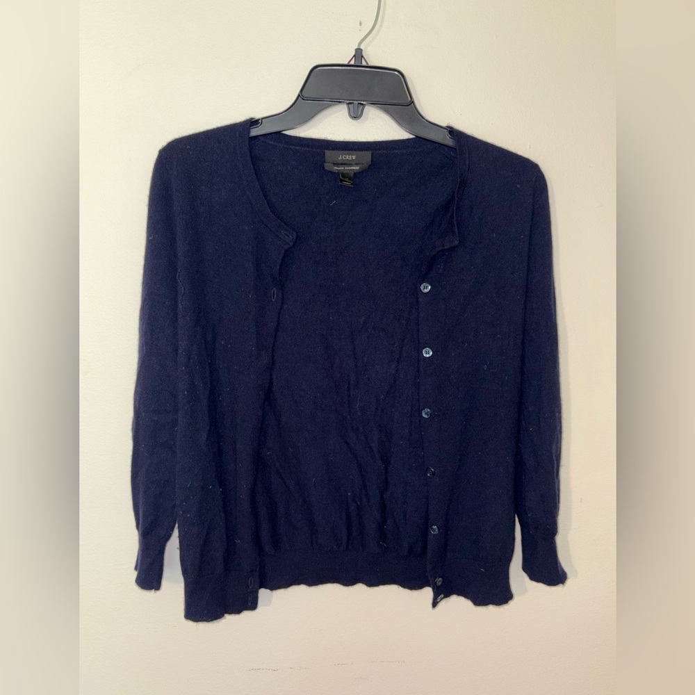 Women’s J.Crew Italian Cashmere Cardigan Sweater Size Medium
